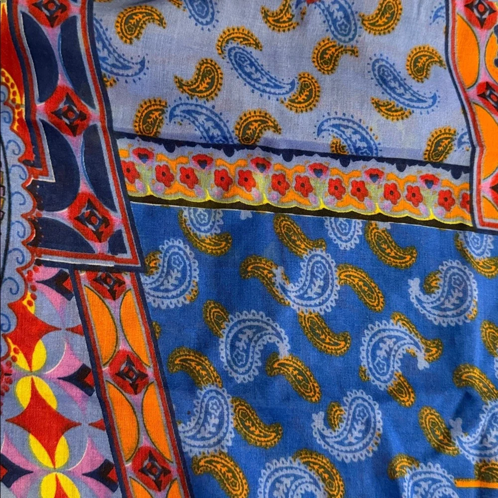 Raj Eva Paisley Mosaic Print Duster OS & Drawstring Pant Set; Size Large~NWT - Picture 13 of 16